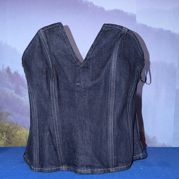 Zara Tops - Zara Rinse Blue Bustier